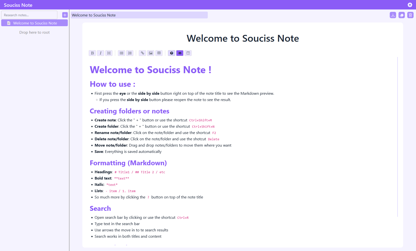 Souciss Note Screenshot 1