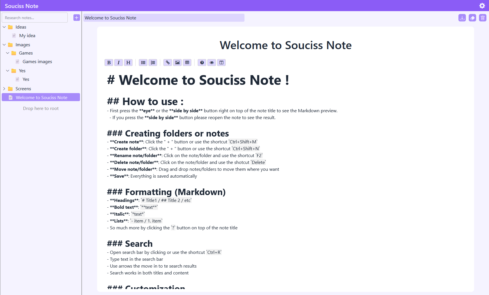 Souciss Note Screenshot 2